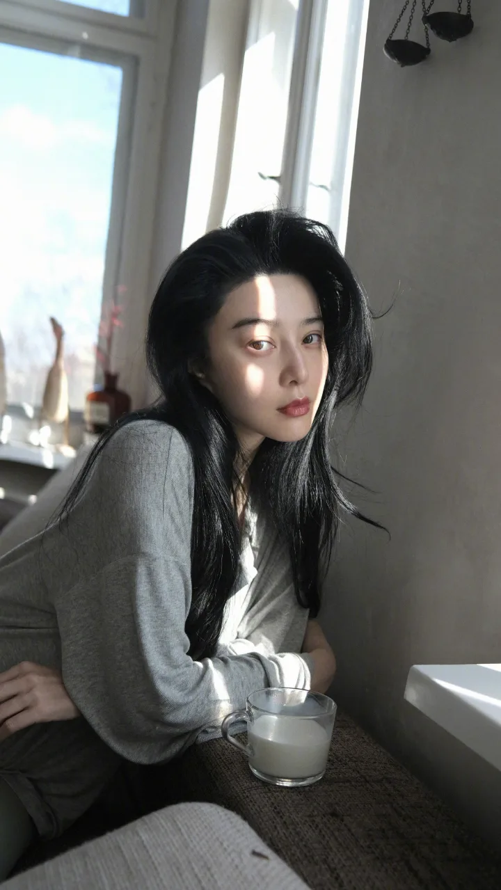 范冰冰长发披肩尽显成熟魅力，阳光落在脸庞美得让人心动 第7张